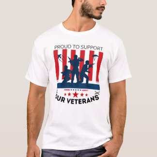 Stolt att Stödja Våra Veteraner T Shirt