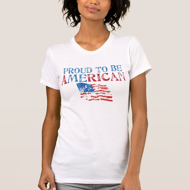 Stolt att vara amerikan t-shirt (Framsida)