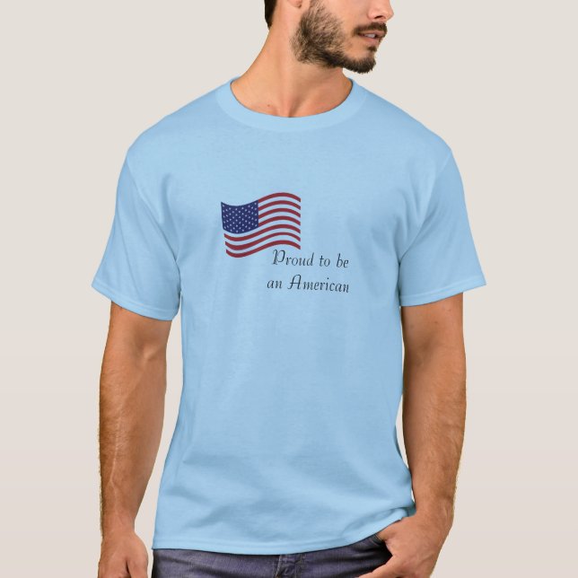 Stolt att vara amerikanmanar T-tröja Tee (Framsida)