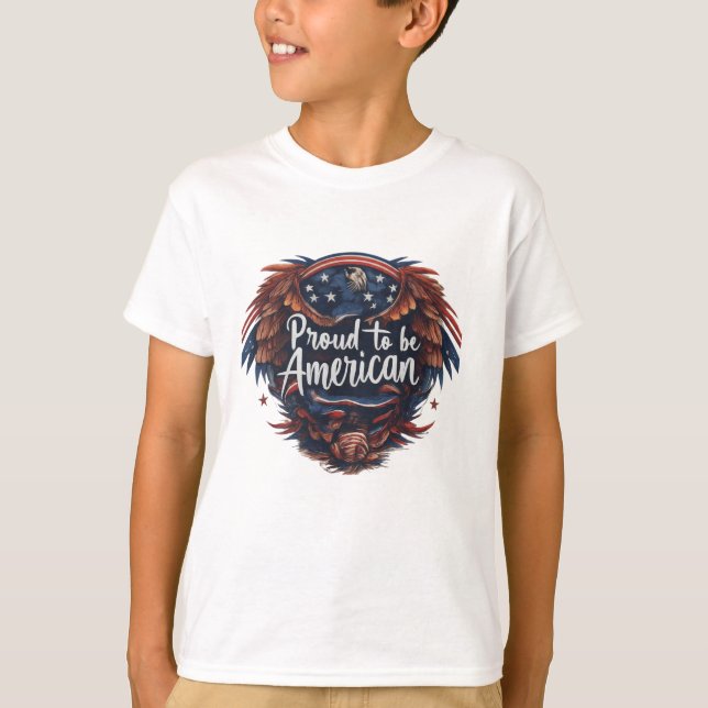 stolt att vara amerikansk T,shirt T Shirt (Framsida)