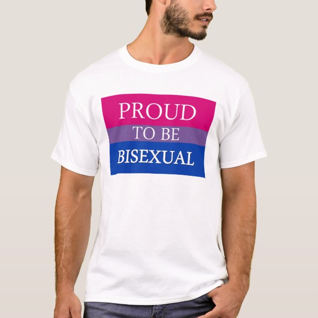 Stolt att vara bisexuellt t-shirt (Framsida)