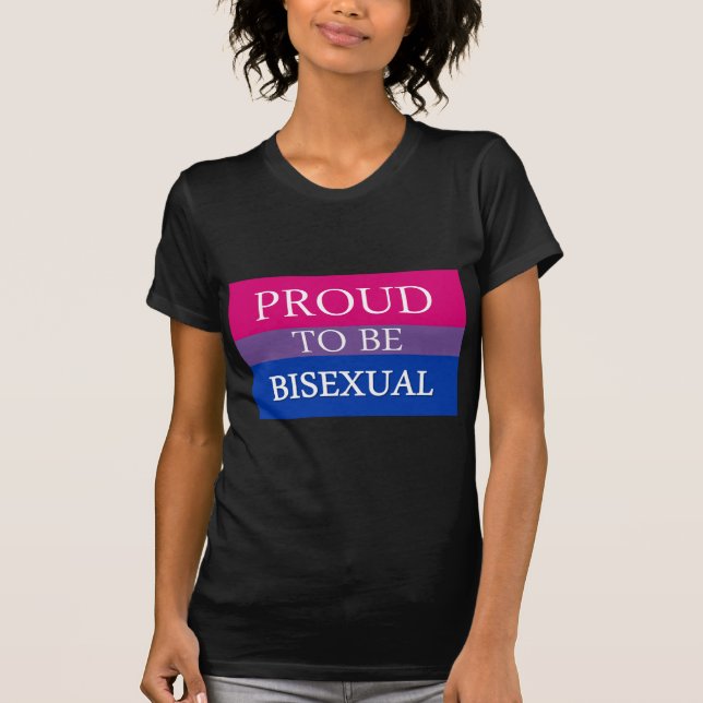 Stolt att vara bisexuellt t-shirt (Framsida)