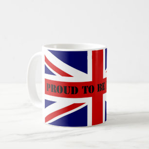 Stolt att vara brittiskt kaffemugg