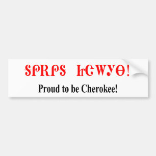 Stolt att vara Cherokee Bildekal
