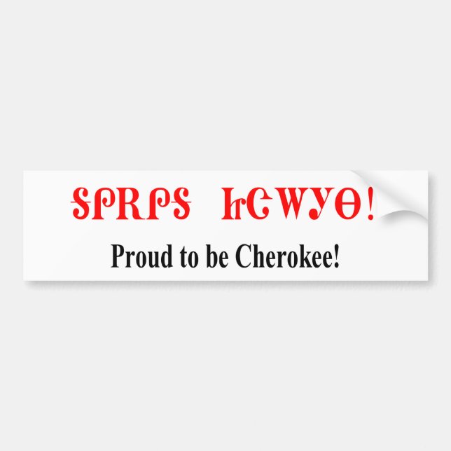 Stolt att vara Cherokee Bildekal (Framsidan)