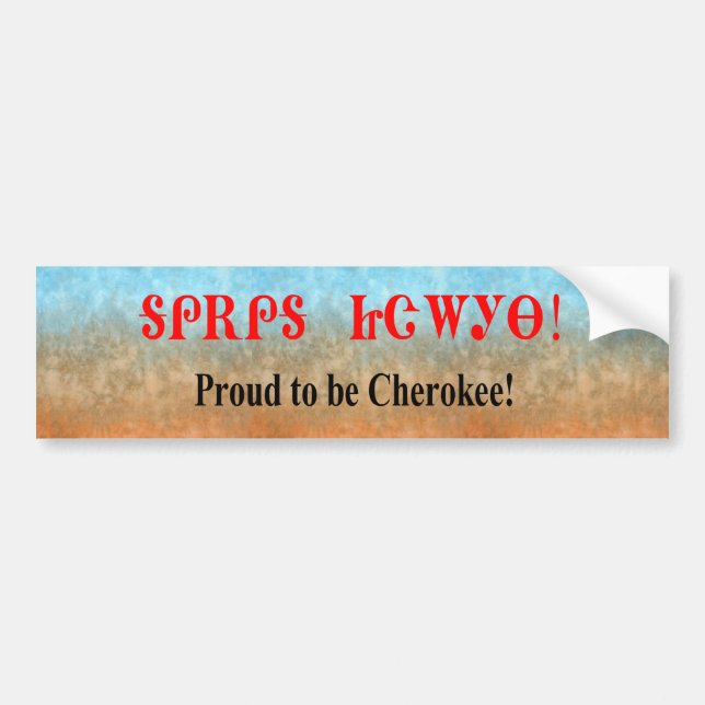 Stolt att vara Cherokee bildekal (Framsidan)