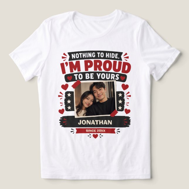 Stolt att vara din anpassade t shirt (Design Framsida)