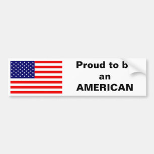 Stolt att vara en amerikan bildekal