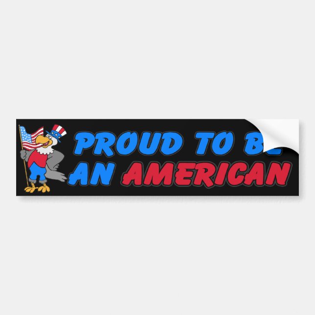 Stolt att vara en amerikanbildekal bildekal (Framsidan)