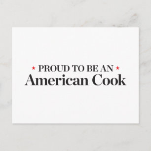 Stolt att vara en amerikankock vykort