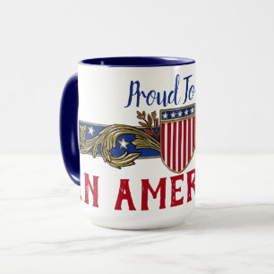 Stolt att vara en amerikanpersonlig mugg
