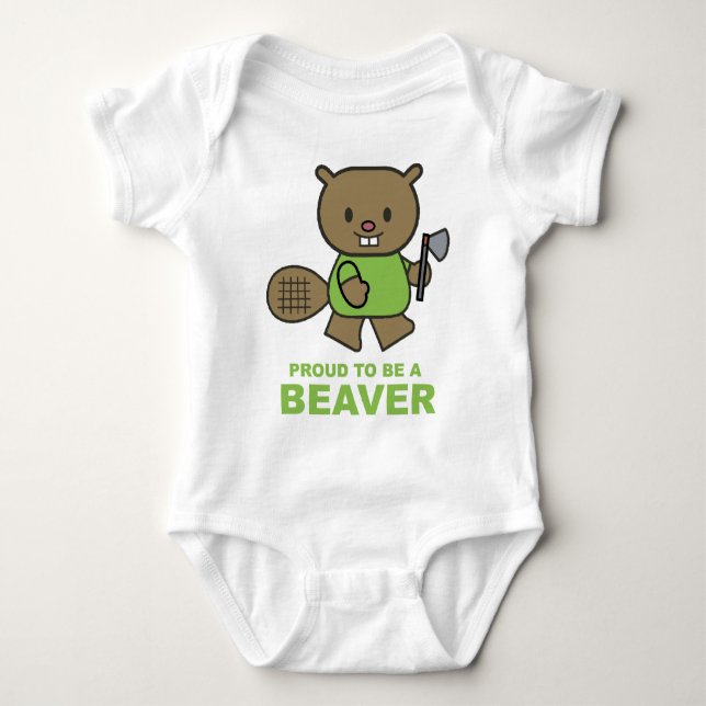 Stolt att vara en bäver t shirt (Framsida)