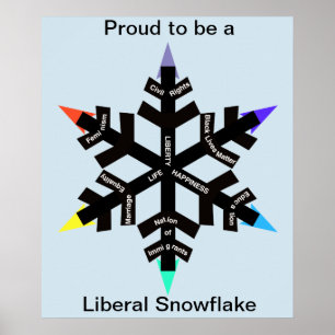 Stolt att vara en frisinnad Snowflakeaffisch Poster