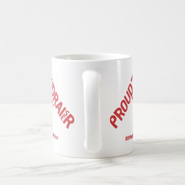 Stolt att vara en Fundraiserkampanjmerchandise Kaffemugg (Handtag)