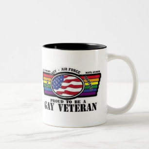Stolt att vara en glad veteran Två-Tonad mugg