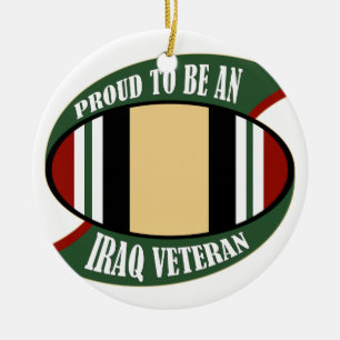 Stolt att vara en Irak veteran Julgransprydnad Keramik