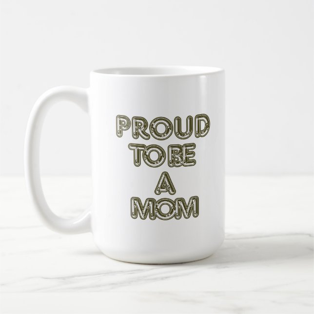 Stolt Att Vara En Mamma-Mugg Kaffemugg (Vänster)