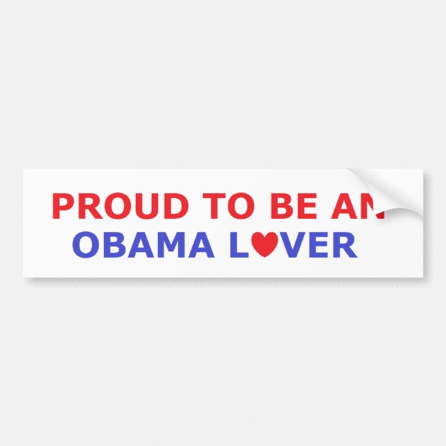 STOLT ATT VARA EN OBAMA ÄLSKARE - BILDEKAL (Framsidan)