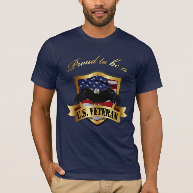 Stolt att vara en U.S.-veteran Tee (Framsida)
