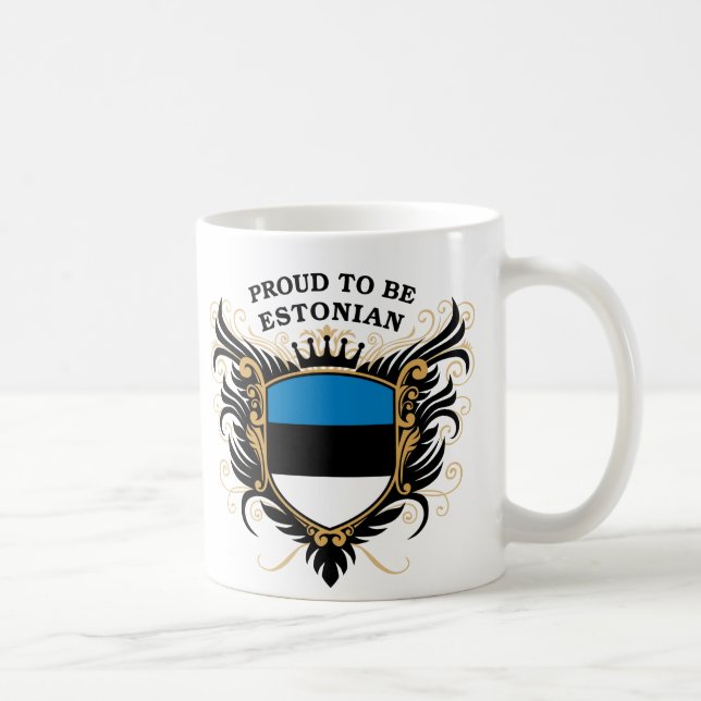 Stolt att vara estländsk t kaffemugg (Höger)