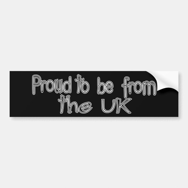 Stolt att vara från Storbritannien B & W-bildekal Bildekal (Framsidan)