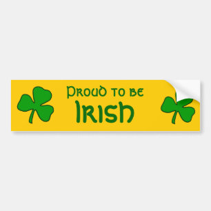 Stolt att vara irländsk Shamrockbildekal Bildekal