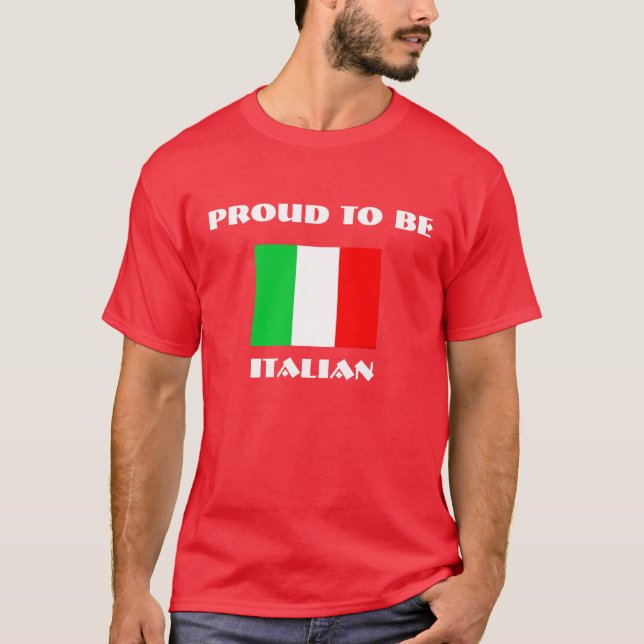 Stolt att vara, italienare tee (Framsida)