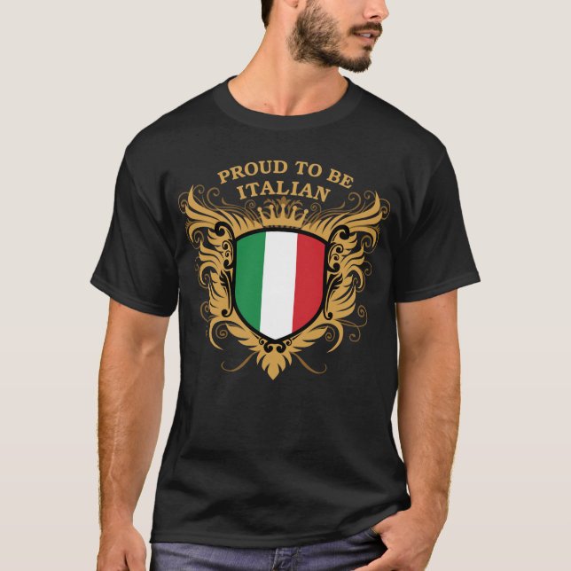 Stolt att vara italienskt tee shirt (Framsida)