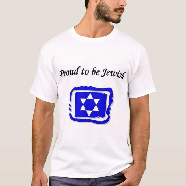 Stolt att vara judisk utslagsplats tee shirt (Framsida)