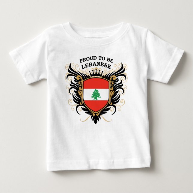 Stolt att vara libanesiskt t-shirt (Framsida)