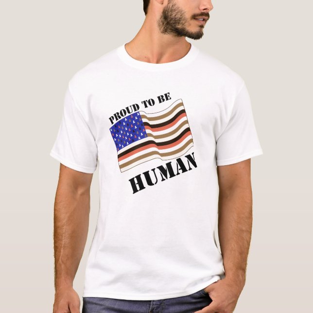 Stolt att vara människa tee shirt (Framsida)