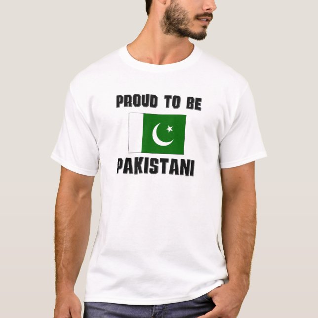 Stolt att vara PAKISTANSKT T Shirt (Framsida)