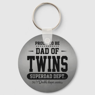 Stolt att vara pappa av den twillingarSuperdad Nyckelring