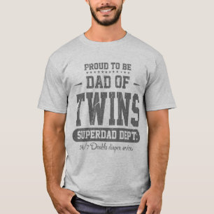 Stolt att vara pappa av twillingar Superdad Dept. Tröja