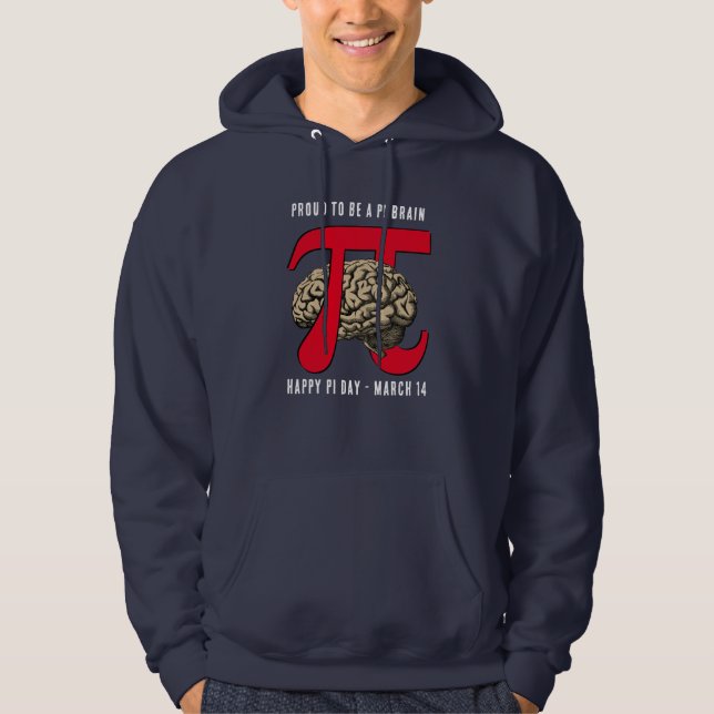 STOLT ATT VARA PI BRAIN PI-DAGEN HOODIE (Framsida)