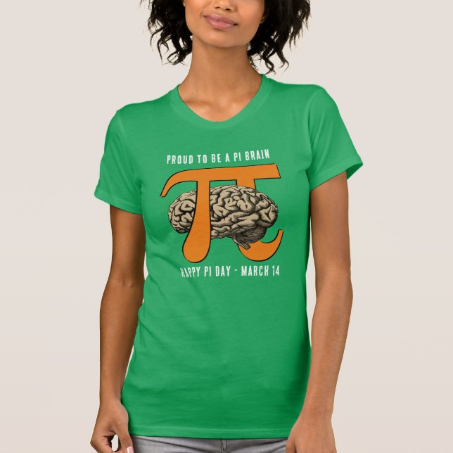 STOLT ATT VARA PI BRAIN PI-DAGEN T SHIRT (Framsida)