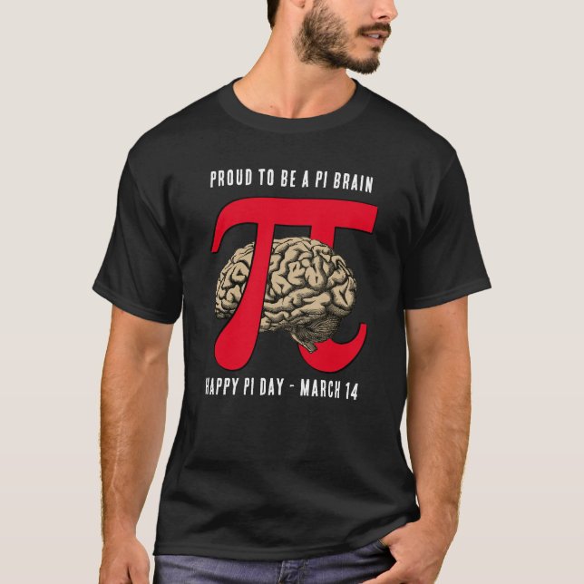 STOLT ATT VARA PI BRAIN PI-DAGEN T SHIRT (Framsida)