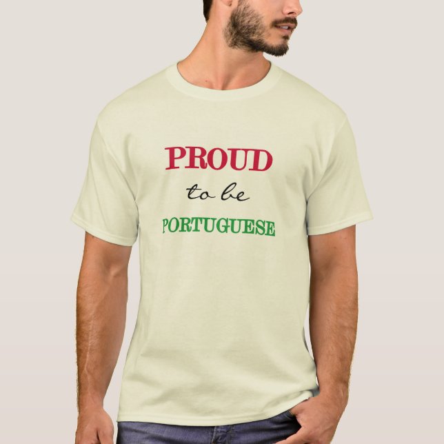 Stolt att vara portugisiskt t-shirt (Framsida)