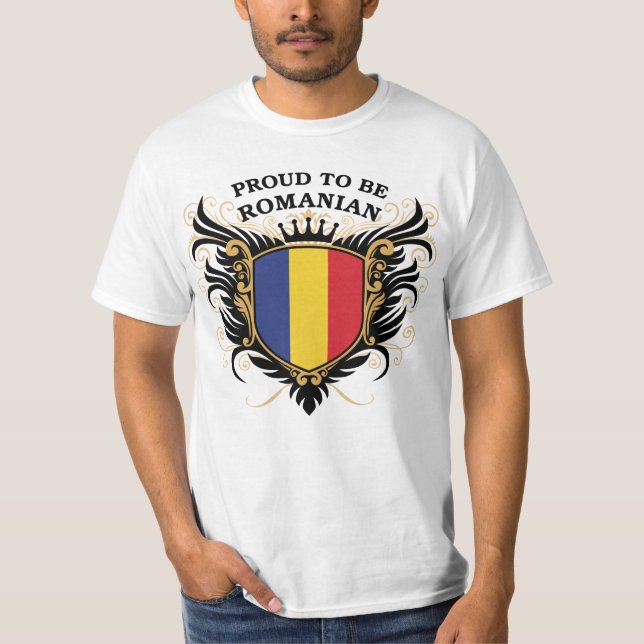 Stolt att vara rumänskt tee shirt (Framsida)