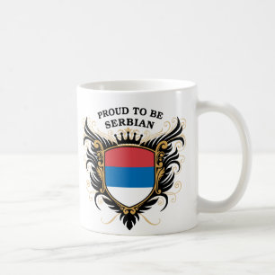 Stolt att vara serbiskt kaffemugg