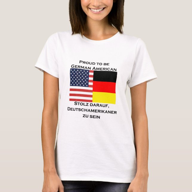 Stolt att vara tysk amerikan tee (Framsida)