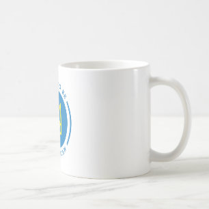 Stolt att vara ukrainskt underteckna med kaffemugg
