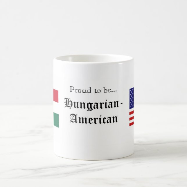 Stolt att vara… Ungrare-Amerikan mugg (Center)