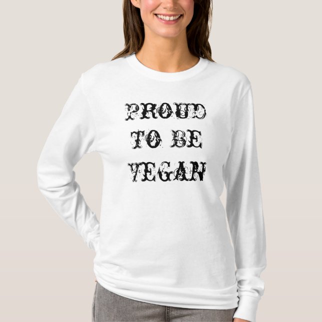 Stolt att vara Vegan T-shirt (Framsida)