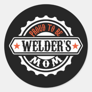 Stolt att vara welders mamma runt klistermärke