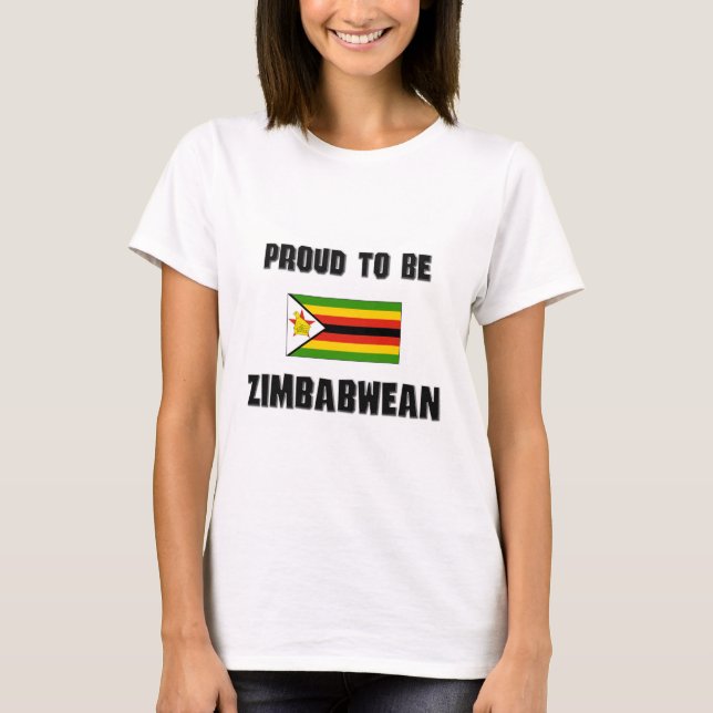 Stolt att vara ZIMBABWISKT Tee (Framsida)