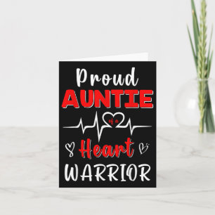 stolt Auntie of a Heart Warrior Chd Awareness Surv Kort