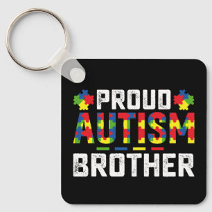 Stolt Autism Bror Medvetenhet Autistisk Familj Nyckelring