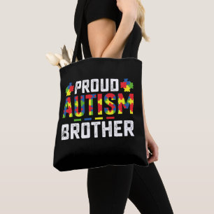 Stolt Autism Bror Medvetenhet Autistisk Familj Tygkasse