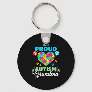 Stolt Autism Farmor - Autism Mormor Medvetenhet Nyckelring